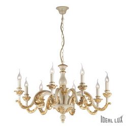 Lampadario sospensione Ideal Lux Giglio SP8 ORO 075341