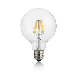 Confezione da 10 Lampadine Led Ideal Lux CLASSIC E27 8W GLOBO D95 TRASP 4000K 153971