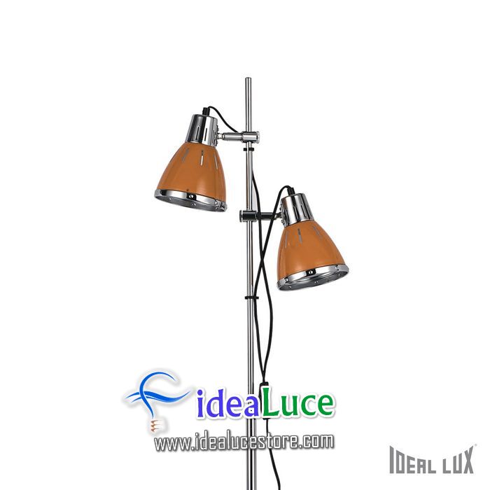 Lampada da terra Ideal Lux Elvis PT2 ARANCIONE 005287