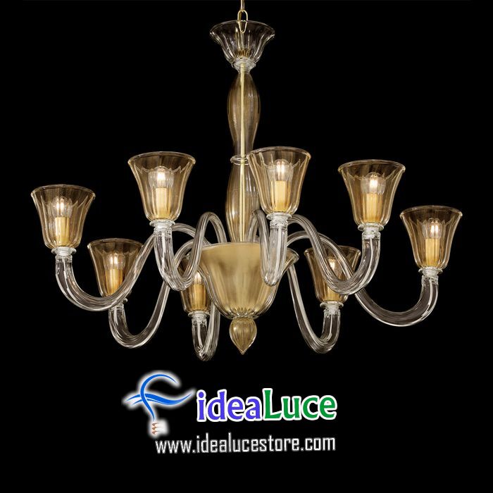 Lampadario sospensione Ideal Lux Ca FOSCARI SP8 005850