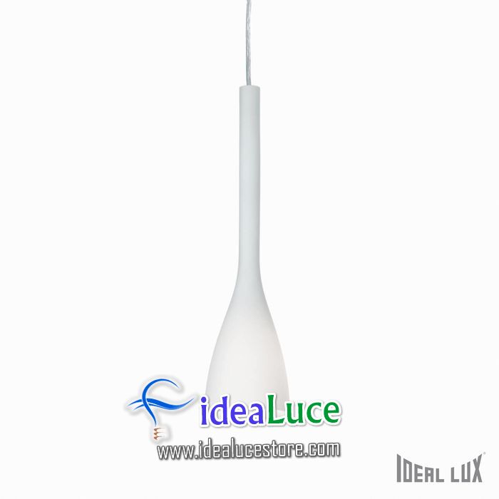 Lampadario sospensione Ideal Lux Flut SP1 SMALL BIANCO 035697