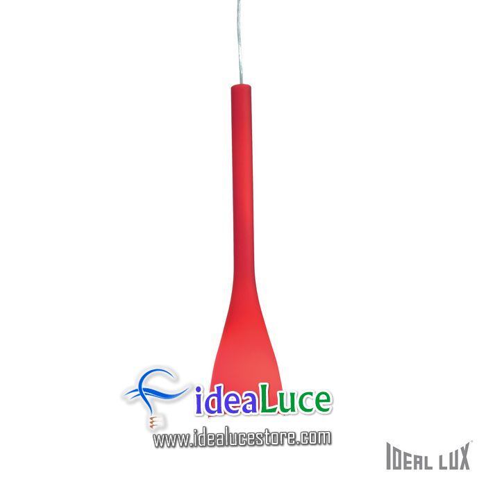 Lampadario sospensione Ideal Lux Flut SP1 SMALL ROSSO 035703
