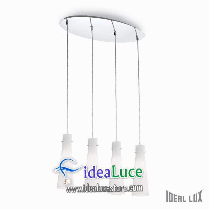 Lampadario sospensione Ideal Lux Kuky BIANCO SP4 053455