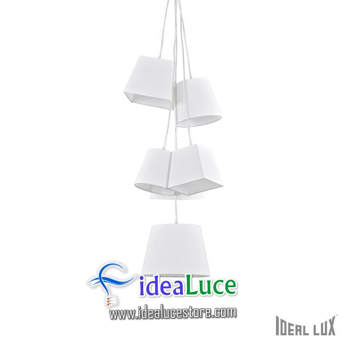 Lampadario sospensione Ideal Lux Hats SP6 MODERN 110639