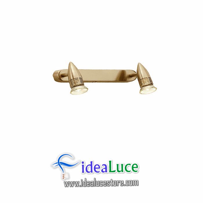 Lampada da parete Applique Ideal Lux Alfa AP2 BRUNITO 119816