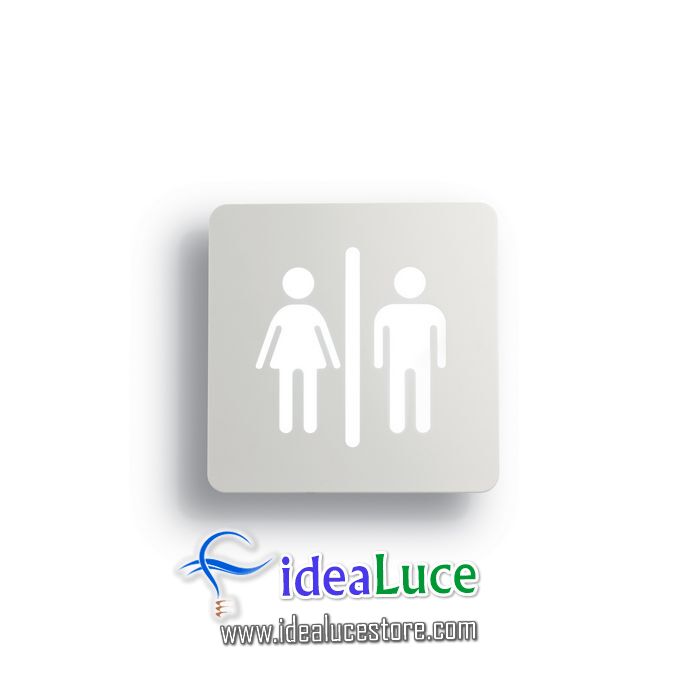 Lampada da parete Applique Ideal Lux Sign AP80 TOILET 122571