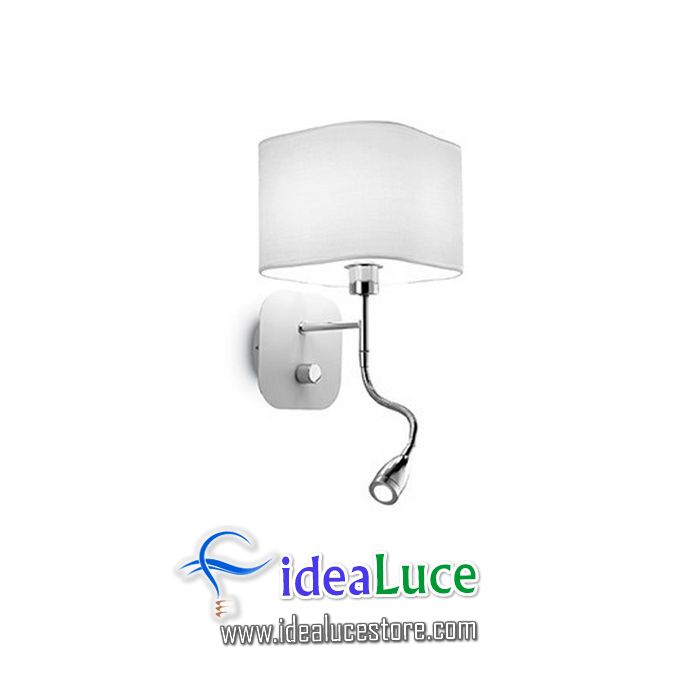 lampada da parete applique ideal lux holiday ap2 bianco 124162