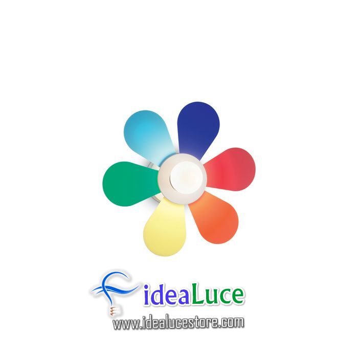 Lampada da parete Applique Ideal Lux Flower AP1 D30 141329