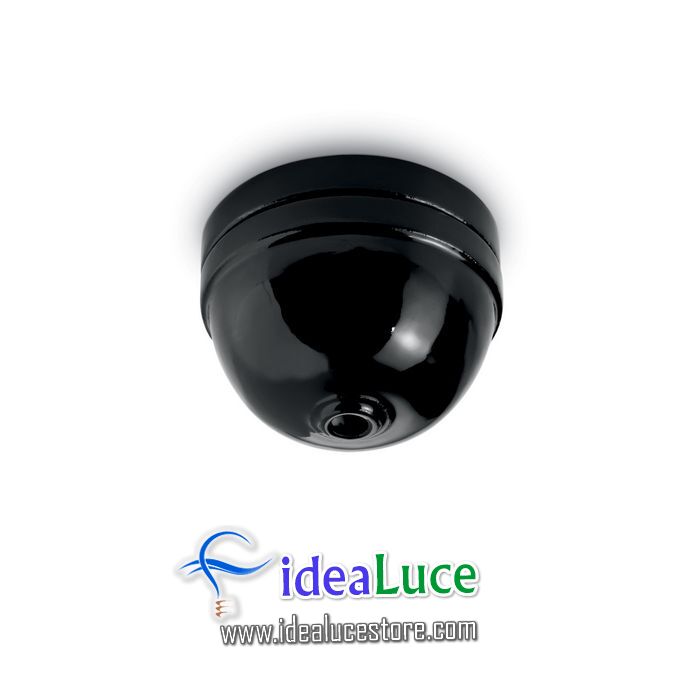 Rosone ceramica 1 luce nero Ideal Lux 155159