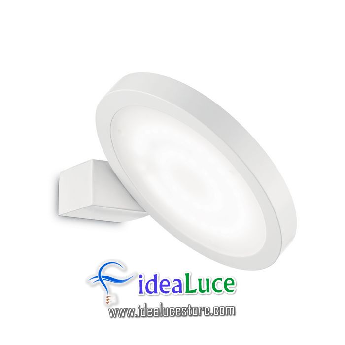 Lampada da parete Applique Ideal Lux Flap AP1 ROUND BIANCO 155395