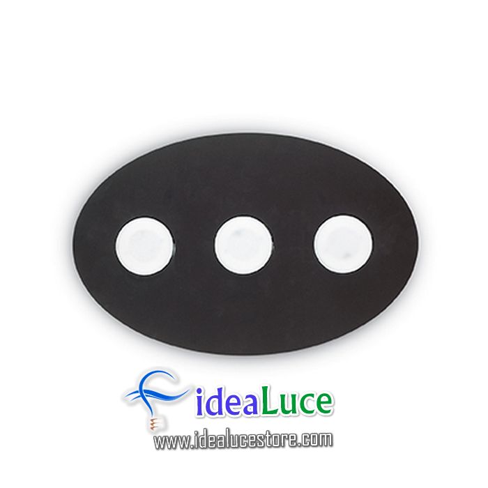 Plafoniera Ideal Lux Logos PL3 NERO 175782