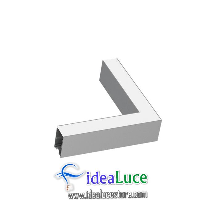 Profilo Fluo Corner 4000k Aluminum Ideal Lux 191980