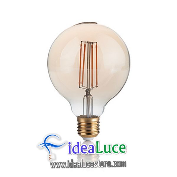 Confezione da 10 Lampadine Led Ideal Lux VINTAGE E27 4W GLOBO SMALL FUM 204475