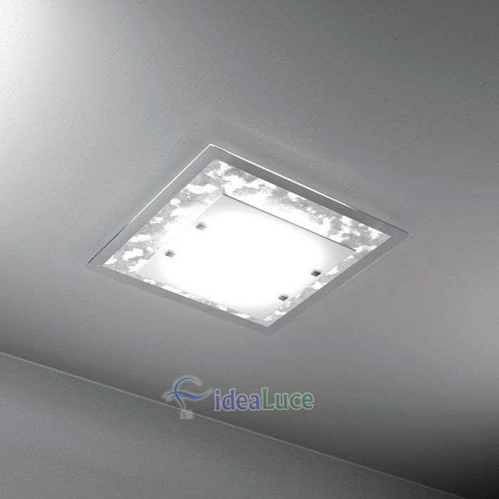 Plafoniera Top Light Tray F Argento 1087 PL 45