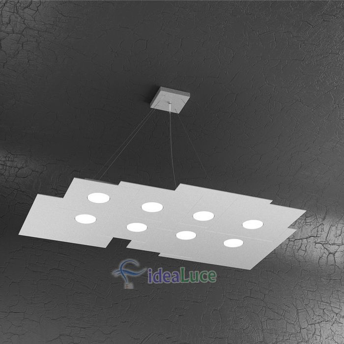 Sospensione Top Light Plate Led Grigia 1129/S8 R GR