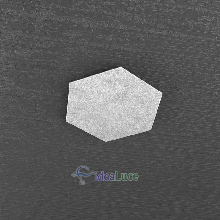 Plafoniera Top Light Hexagon Led Foglia Argento 1142/1D FA